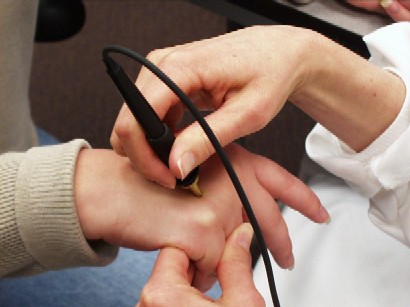 electrodermal screening hands