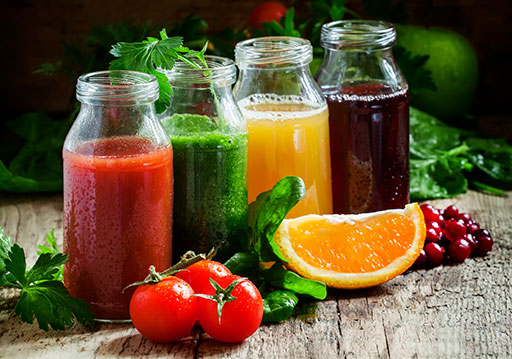 nutritional status improved with bottles of juice