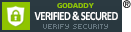 GoDaddy geverifieerd en beveiligd logo