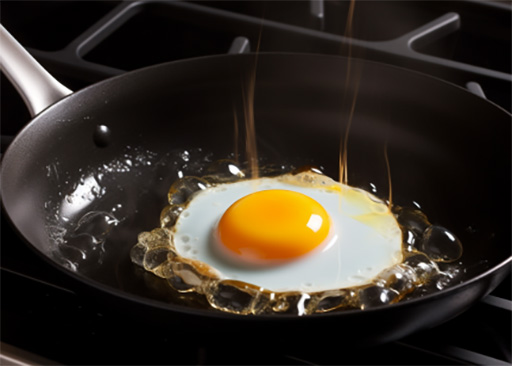 egg in a frying pan