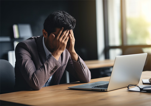 personne en détresse émotionnelle au travail