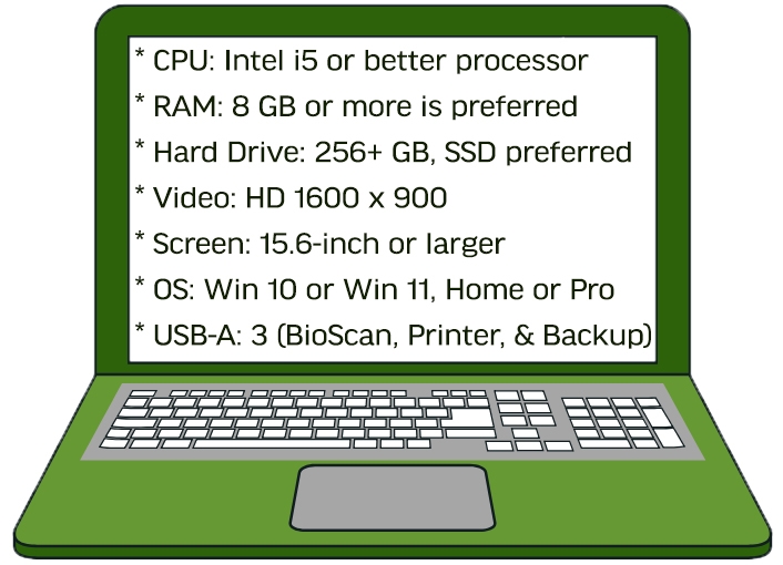 bioscan minimum computer requirements