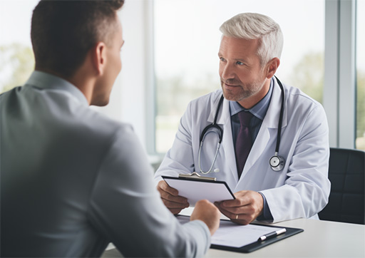 doctor and patient discussing a customized health plan