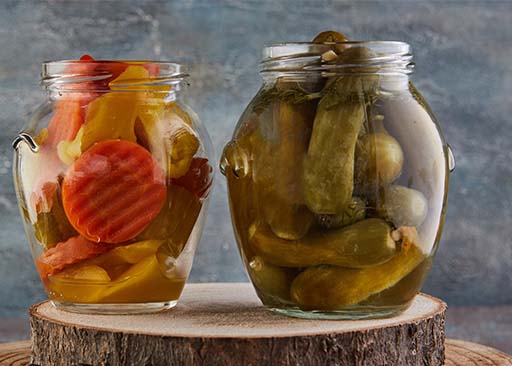 exemple les avantages des aliments fermentés sont les carottes et les cornichons