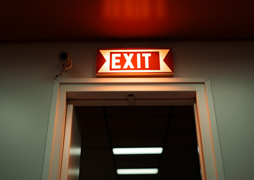 exit-sign-above-door