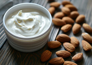 Greek yogurt and almonds