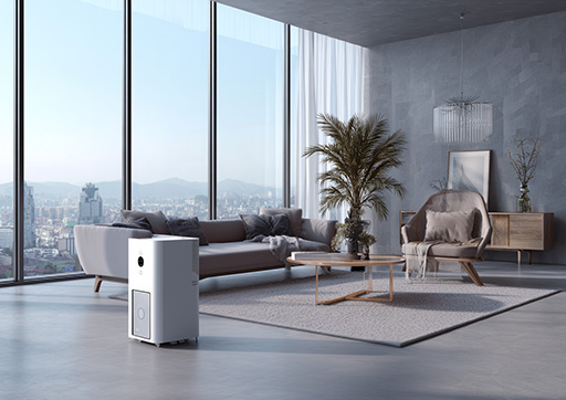 air purifier in living room