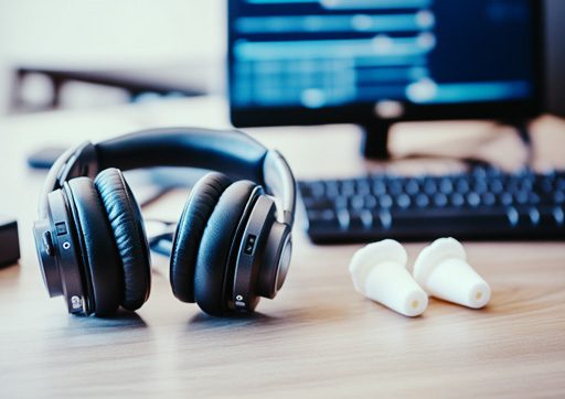noise canceling headphones and earplugs
