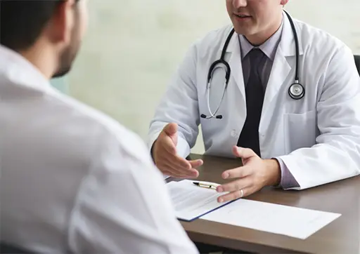 doctor advising a patient