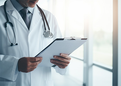 doctor reviewing patient medical chart