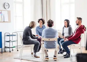 group therapy inside community mental health centers