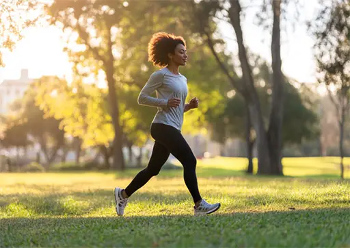 person jogging outdoors