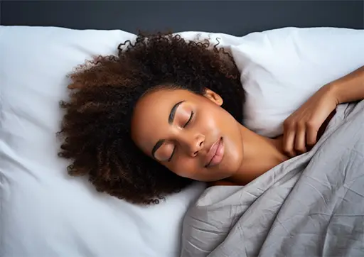 person sleeping peacefully