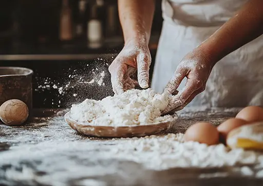 photo of a person baking