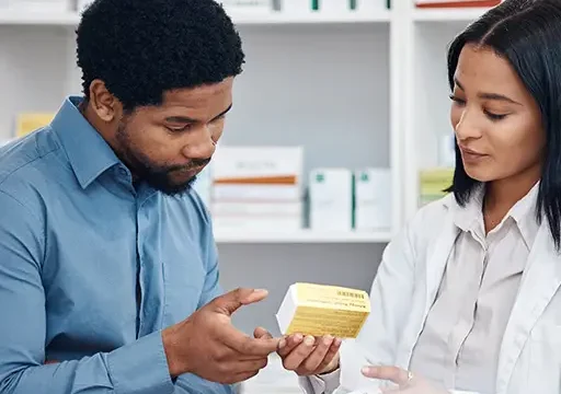 female nurse and african american male shared decision making products