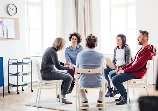 group therapy inside community mental health centers